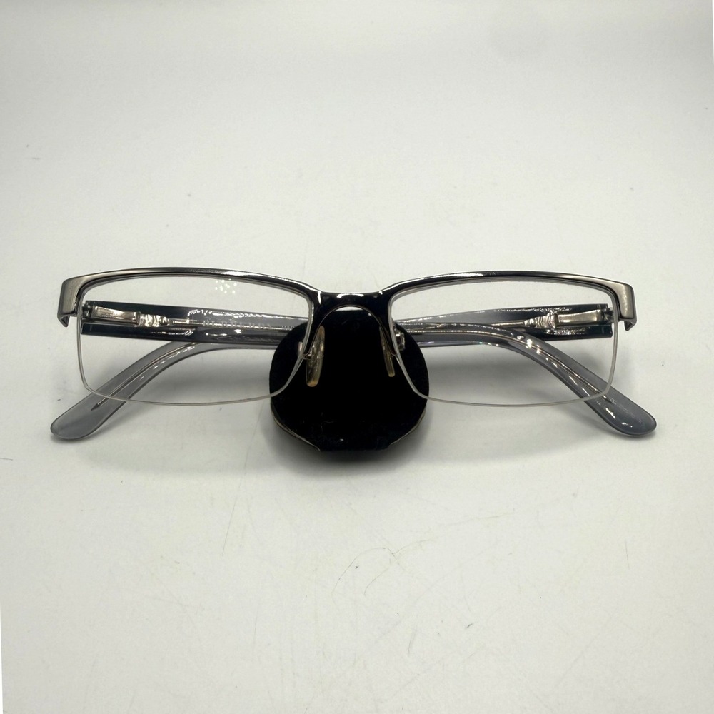 Burberry B 1156 1003 Eyeglasses Gunmetal Grey Rectangular Frames 52-17-140 Italy